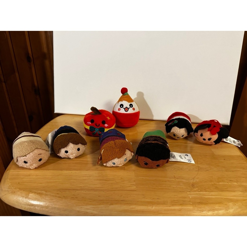 Set of 6 Disney Parks Tsum Tsum plush toys mini Star Wars, Frozen, Moana, Minnie